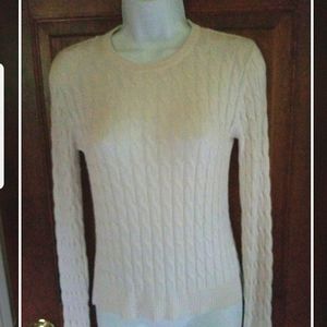Long Shelved White Cable Knit Summer Sweater